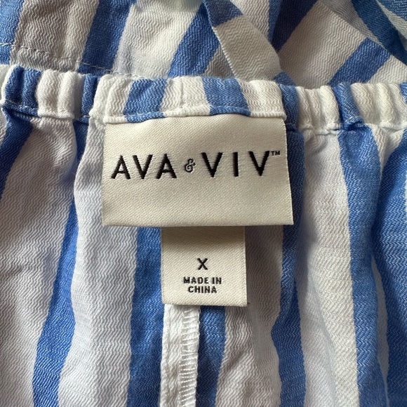 Ava & Viv Striped Mini Dress, Size X - Picture 3 of 3
